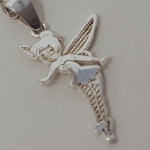 Disney 925 Tinkerbell Silver Pendant Necklace